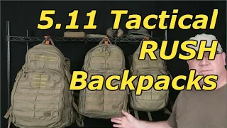 5.11 Tactical RUSH 12, 24 and 72 Backpacks | Full Comparison Review