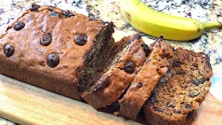 The PERFECT BANANA BREAD Recipe - Chocolate Chip Banana Bread