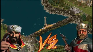 Saladin the Might vs Richard the Lionheart | Stronghold Crusader AI match