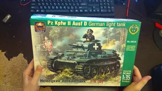 Обзор на модель для сборки Немецкий легкий танк Pz.Kpfw. II Ausf. D от ARK Models арт. 35016