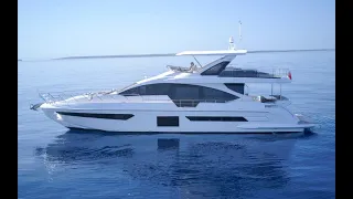 Azimut Grande 25Metri cruising outside Limassol Marina.