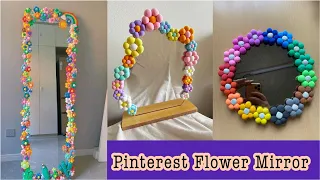 Easy DIY cute flower mirror ( Pinterest inspired )