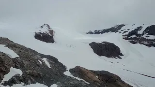 Aerial inspection landslide surface and flood in Villa Santa Lucía, Patagonia, 2021