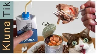 EATING CAT FOOD WITH MY CAT ( ASMR MUKBANG )