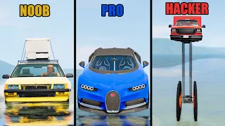 NOOB vs PRO vs HACKER #53 - Beamng drive