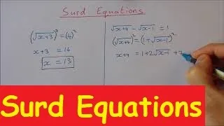 How to Solve Surd Equations