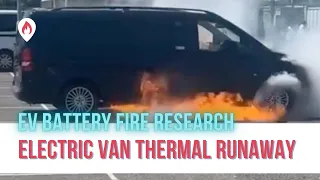 Mercedes Vito electric van in thermal runaway near Heathrow Airport