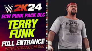 TERRY FUNK WWE 2K24 ENTRANCE - #WWE2K24 ECW PUNK PACK DLC ADD ON