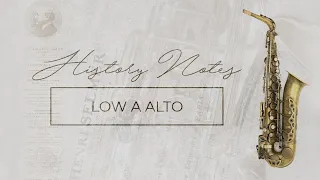 Low A alto saxophone | History Notes