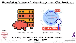 Pre-existing Alzheimer's Neuroimages and Quantum Machine Learning Prediction
