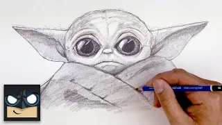 How To Draw Baby Yoda | The Mandalorian