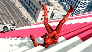 GTA 5 Stunning Ragdolls #140 - (Flash Epic Mixed Falls)