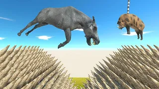 Long Jump Above Spiked Trap And Try To Get A Pig - Animal Revolt Battle Simulator
