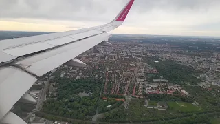 Заход на посадку в аэропорт Вроцлав на Airbus A320