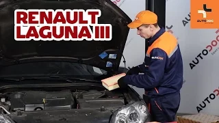 How to change air filter on RENAULT LAGUNA 3 TUTORIAL | AUTODOC