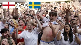 Crazy England Fans Celebrating Beating Sweden (2-0)