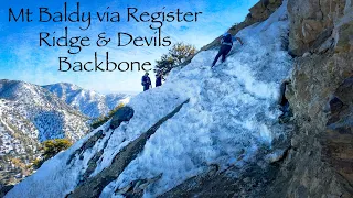 Register Ridge - hiking the steepest trail to Mt Baldy, and why not to do Devils Backbone in Winter