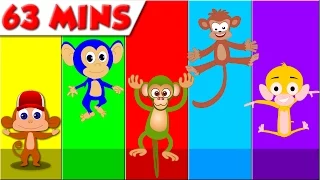 Five Little Monkeys | Nursery Rhymes | Kids Songs