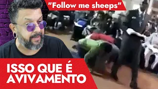 UMA UNÇÃO NUNCA VISTA - PASTOR DIZ "Follow me sheeps"  METADE DA IGREJA É TOMADA PELO MISTÉRIO