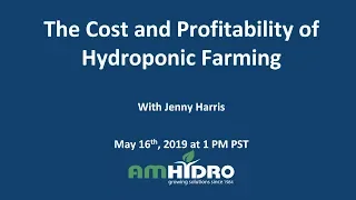 Cost and Profitability of Hydroponic Farming