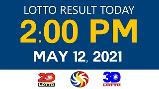 Lotto Results Today May 12 2021 2pm draw Ez2 Swertres 2D 3D 4D 6/45 6/55 PCSO