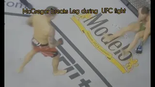 The moment Conor McGregor breaks Leg during Fight with Dustin Poirier in latest UFC