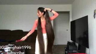 00 natural long hair pigtails