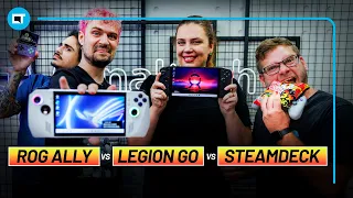 Comparativo: Asus ROG Ally vs Steam Deck vs Lenovo Legion Go | participação de Victor Iemini