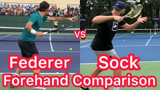 Roger Federer vs Jack Sock Forehand Comparison (Their Unique Tennis Technique Explained)