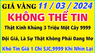 Giá vàng hôm nay 9999 ngày 11/3/2024 | GIÁ VÀNG MỚI NHẤT || Xem bảng giá vàng SJC 9999 24K 18K 10K