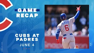 Game Highlights: Stroman Deals, Cubs Crush Their Way to 7-1 Victory Over Padres | 6/4/23