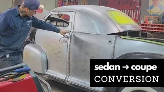 Sail panel fabrication: 1948 SEDAN ➜ COUPE conversion