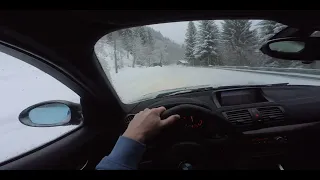 BMW 1 series snow drifting | ONBOARD