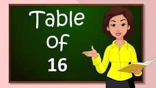 Table of 16 | Learn Multiplication - Table of 16 x 1 = 16 | Times Table | E-learning Studio