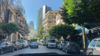 Driving in Beirut - Gemmayze Mar Mikhael Streets (December 2021)