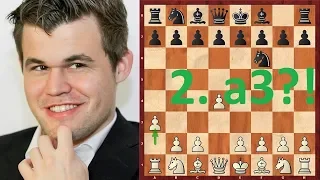 Шахматы. Магнус Карлсен снова чудит в дебюте и веселит публику! :)