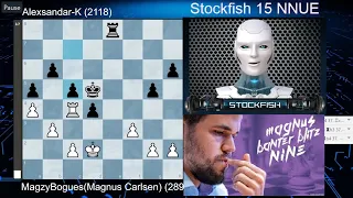 Stockfish 15 explains the game between Magnus Carlsen and a Cheater - chess24 - Benter Blitz