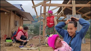 Yen Nhi visited Duyen Bao and together they finished building a kitchen for Duyen.