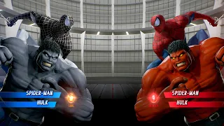 Spiderman Hulk (Black) vs. Spiderman Hulk (Red) Fight - Marvel vs Capcom Infinite PS4 Gameplay