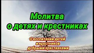 Молитва о детях и крестниках. Воспитание добрыми христианами