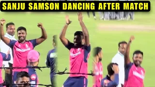 Rajasthan Royals Gives Special Thanks to RR Fans After Winning against MI, Sanju Samson Dancing
