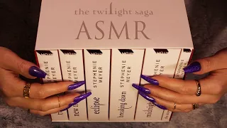 ASMR The Twilight Saga White Book Set Unboxing (🎧 soft spoken, reading, book tapping, page turning)