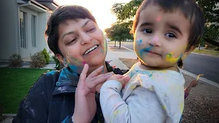 KISHA First Holi in Australia  ...| MrMogambo Australian Vlog