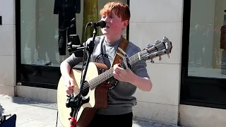 Fionn Whelan Lights up Grafton Street with "Set Fire To The Rain" by Adele.