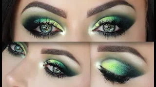 Emerald Smokey Green Cut Crease Makeup Tutorial