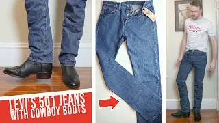 Do Levi's 501 Original Fit Jeans Work with Cowboy Boots?