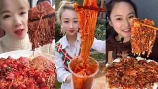 [ Chinese Mukbang ] ASMR Very Spicy Enoki Mushrooms | ASMR Jamur Enoki Super Pedas | Random Video_id