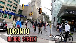 Toronto Downtown Bloor Street Walking Tour ,Canada 4K