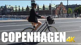 Copenhagen harbour cycling tour, Denmark 4k 60fps