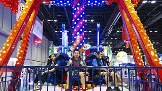 Back at the 2016 IAAPA expo trying new ATTRACTIONS!!!